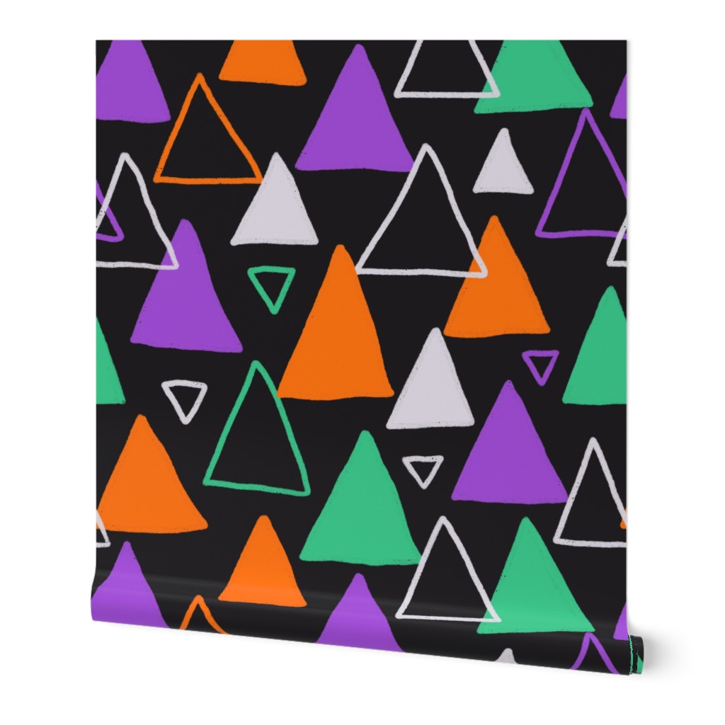 Halloween palette triangles. Holiday design.