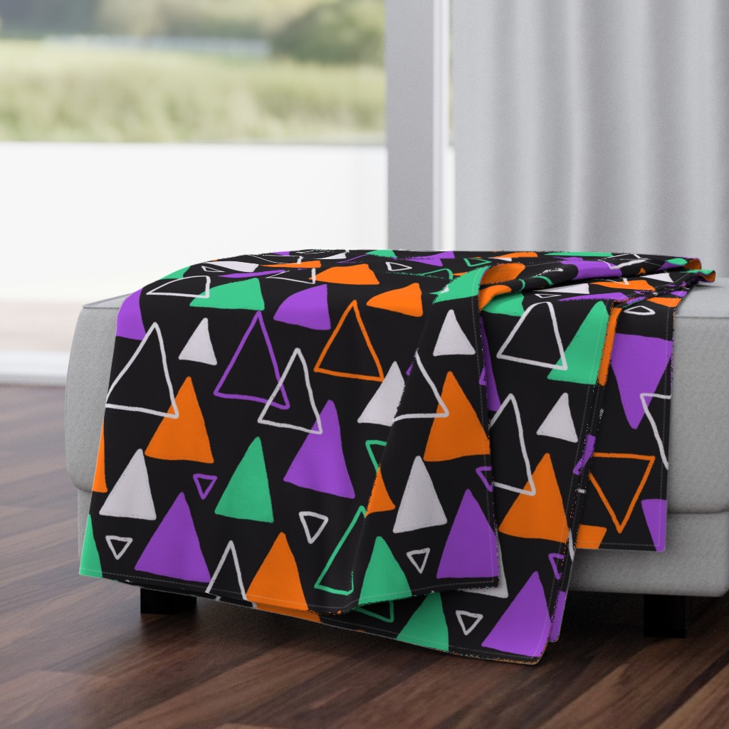 Halloween palette triangles. Holiday design.