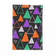 Halloween palette triangles. Holiday design.