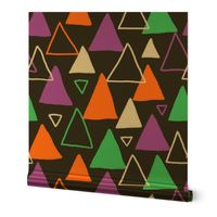 Halloween palette triangles. Holiday design.