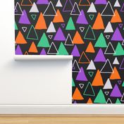 Halloween palette triangles. Holiday design.