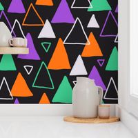 Halloween palette triangles. Holiday design.