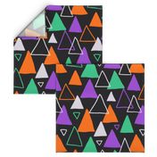 Halloween palette triangles. Holiday design.