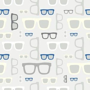 Hipster glasses pattern . Grey color pallet