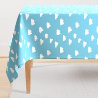 clouds // soft pastel baby blue clouds illustration pattern for baby nursery