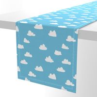 clouds // soft pastel baby blue clouds illustration pattern for baby nursery