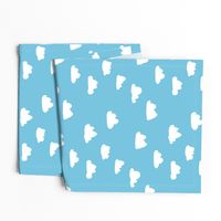 clouds // soft pastel baby blue clouds illustration pattern for baby nursery