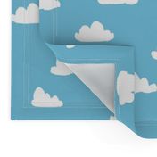 clouds // soft pastel baby blue clouds illustration pattern for baby nursery