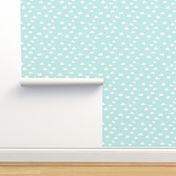 clouds // pale sky blue pastel baby nursery design