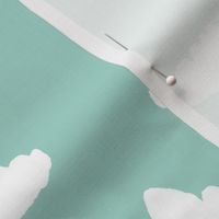 clouds // mint green pastel gender neutral fabrics