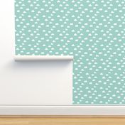 clouds // mint green pastel gender neutral fabrics