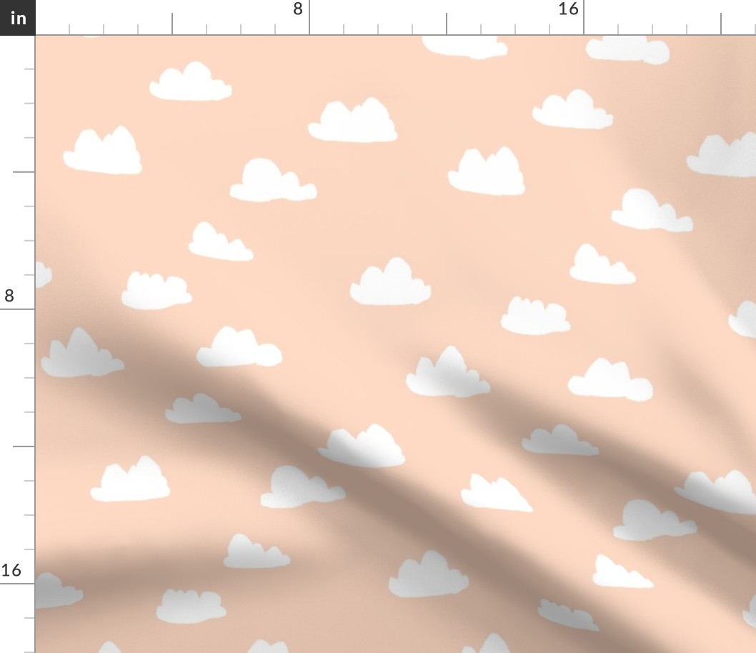 clouds // blush baby nursery girly nursery design for home decor