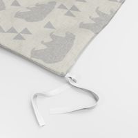 geometric bear // khaki woodland man trendy triangle bear design