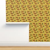 fox // geometric fox geo mustard triangles kids nursery baby woodland fox quilt fox bedding