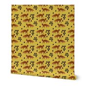 fox // geometric fox geo mustard triangles kids nursery baby woodland fox quilt fox bedding