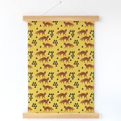 fox // geometric fox geo mustard triangles kids nursery baby woodland fox quilt fox bedding