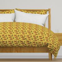 fox // geometric fox geo mustard triangles kids nursery baby woodland fox quilt fox bedding