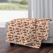 fox // blush nursery kids triangle baby fox woodland geo fox 