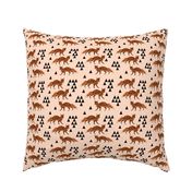 fox // blush nursery kids triangle baby fox woodland geo fox 