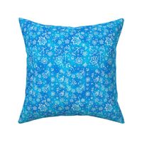 Blue floral pattern