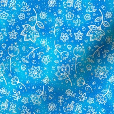 Blue floral pattern