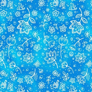 Blue floral pattern