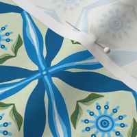 bowtie_grid_single_pinwheel_D_flowers_leaves_green