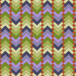 chevron squares wood violets