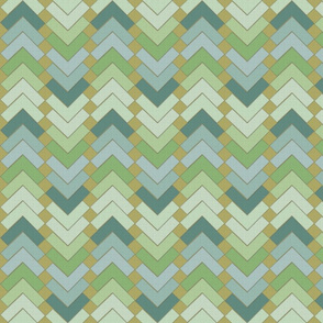 chevron squares meadow mist