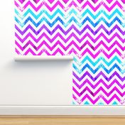 watercolor chevron blues pinks