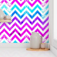 watercolor chevron blues pinks