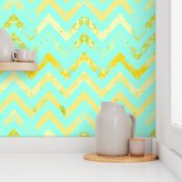 chevron rust aqua textured