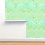 chevron rust aqua textured