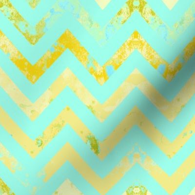 chevron rust aqua textured