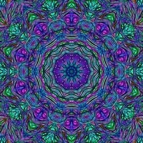 Blue Green Purple Kaleidoscope