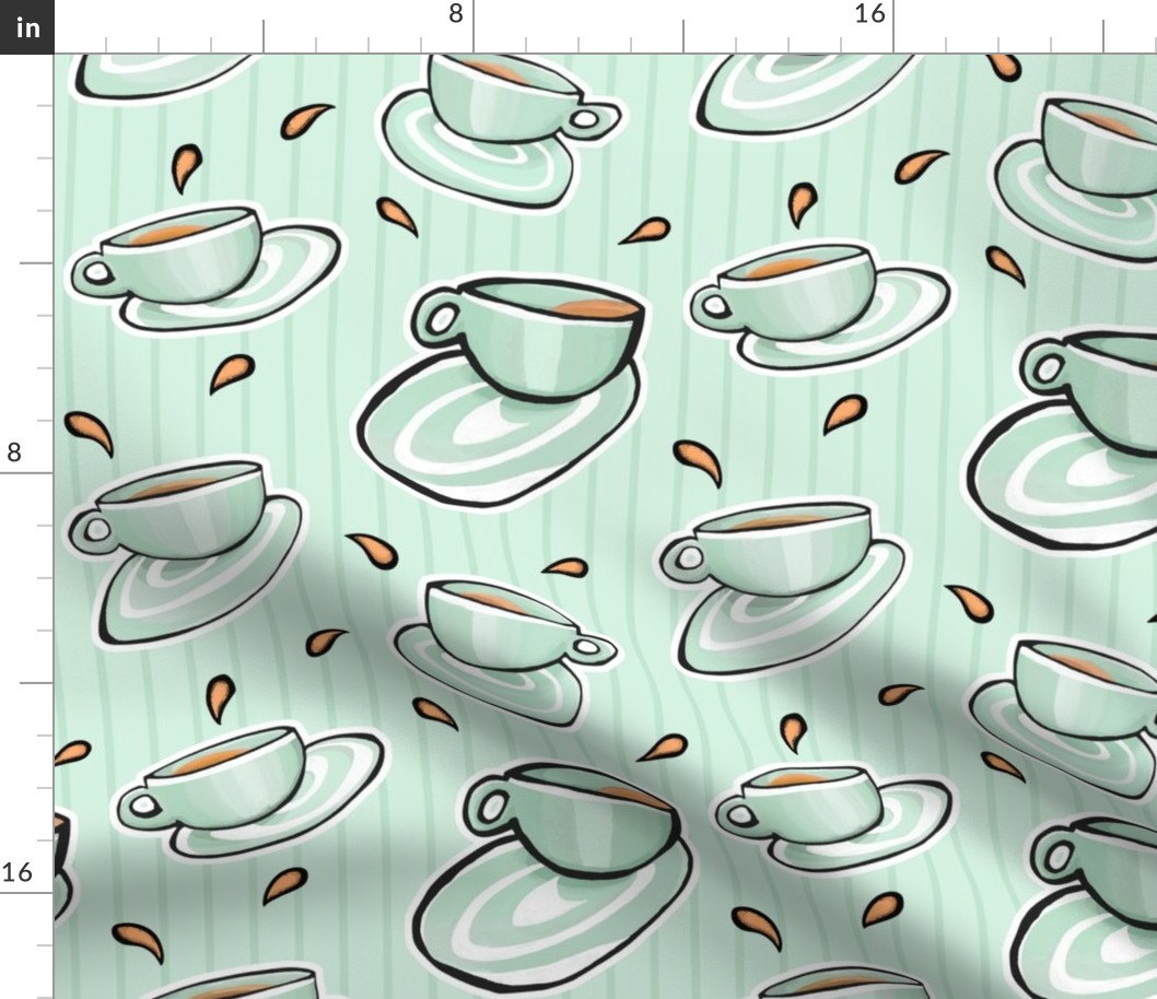 CUPS Medley green on Green Stripes