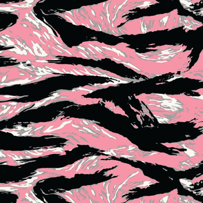 Tiger Camouflage Fabric, Wallpaper and Home Decor