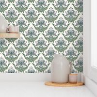 Floral damask pattern