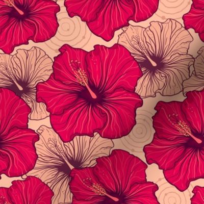 hibiscus Fabric | Spoonflower