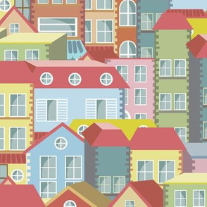 town_concept_background_pattern_seamless