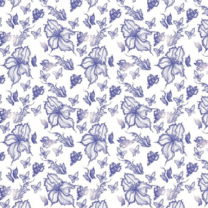 exotic flower vintage pattern