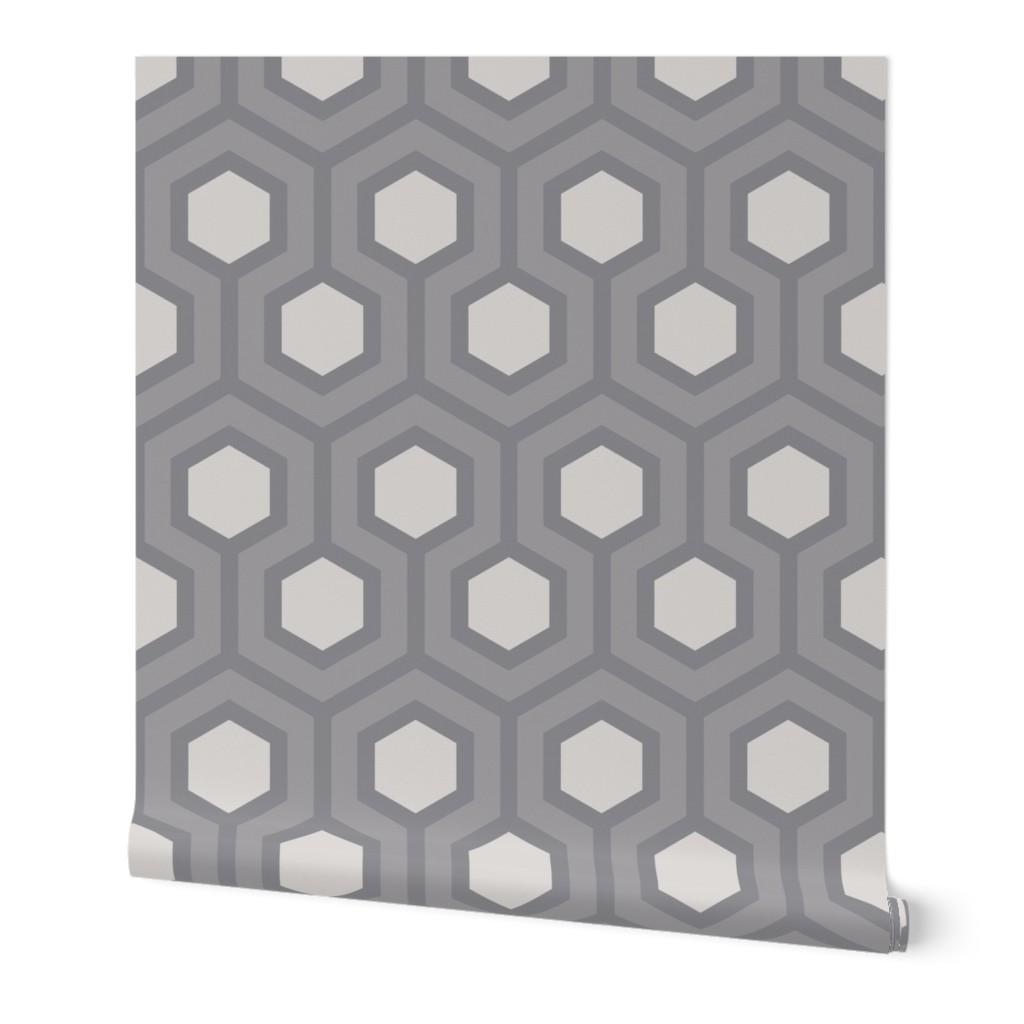 Gray Honeycomb Geo 5