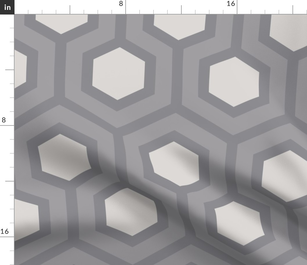 Gray Honeycomb Geo 5