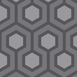 Gray Honeycomb Geo 2