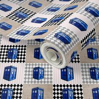 Police Box Cheater Quilt Blocks