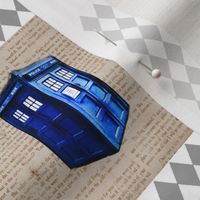 Police Box Cheater Quilt Blocks