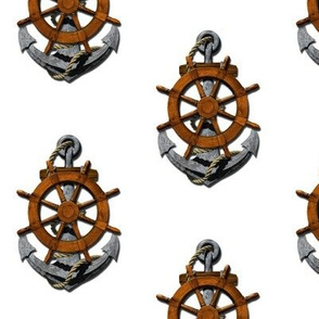 Ship's Wheel And Anchor