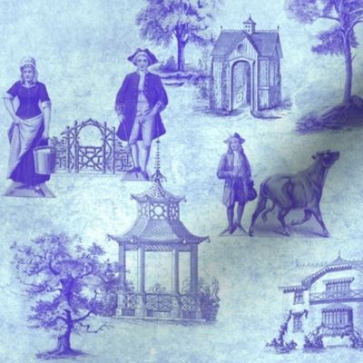 Country Toile-blue