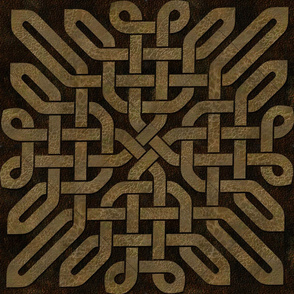 Light Brown Leather Look Celtic Knot