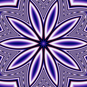 Blue Fractal Flower